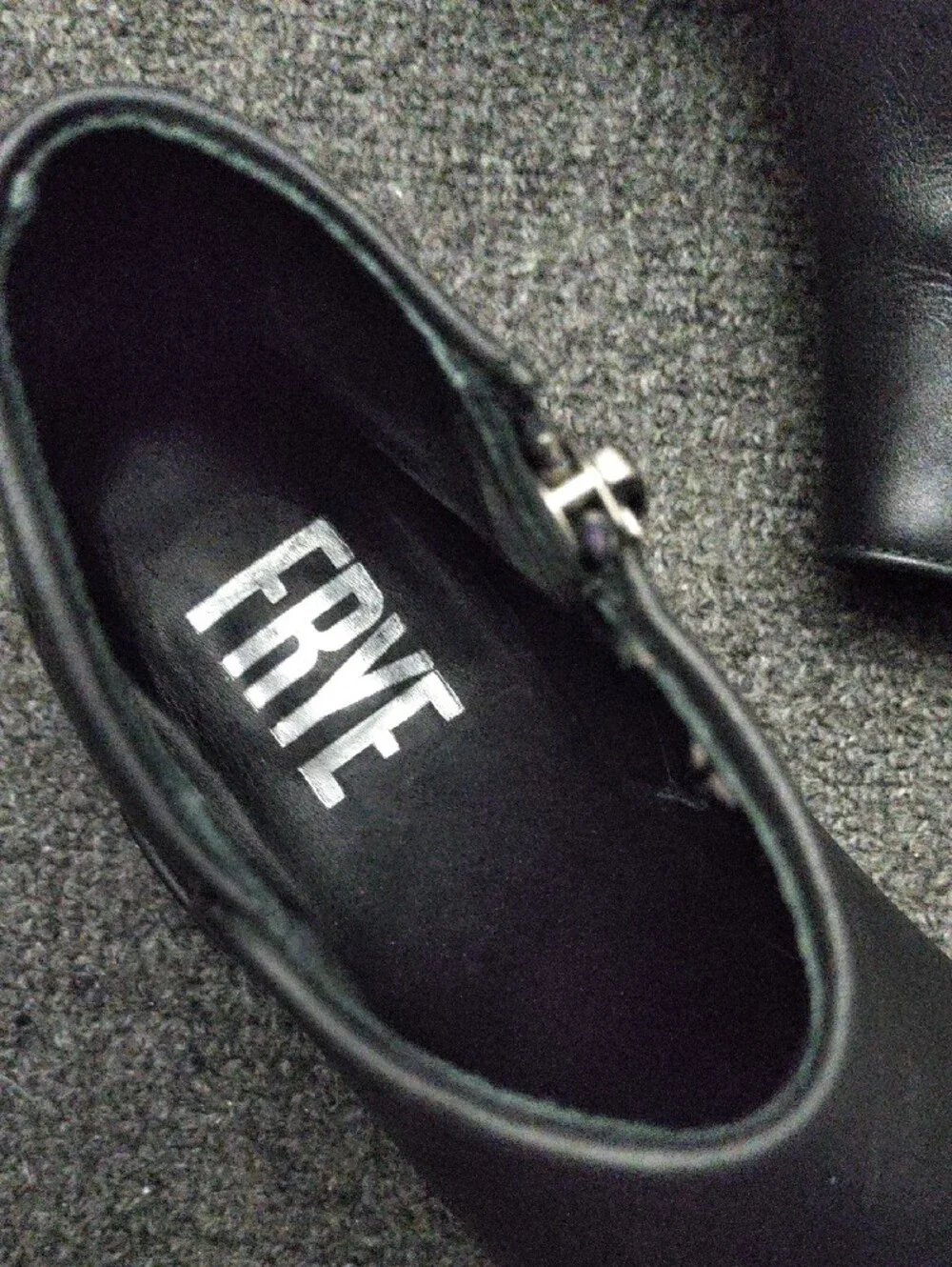 Frye Black Leather Ankle Boots